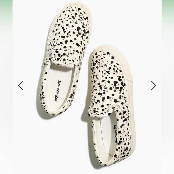 NWOB Madewell Sidewalk Slip-On Sneakers in Spatter-Painted Calf Hair - Picture 1 of 10